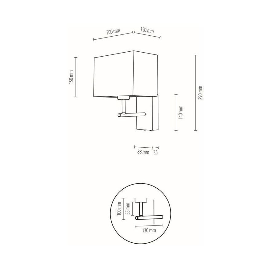 Seinävalaisin BOHO 1xE27/25W/230V tammi – FSC sertifioitu