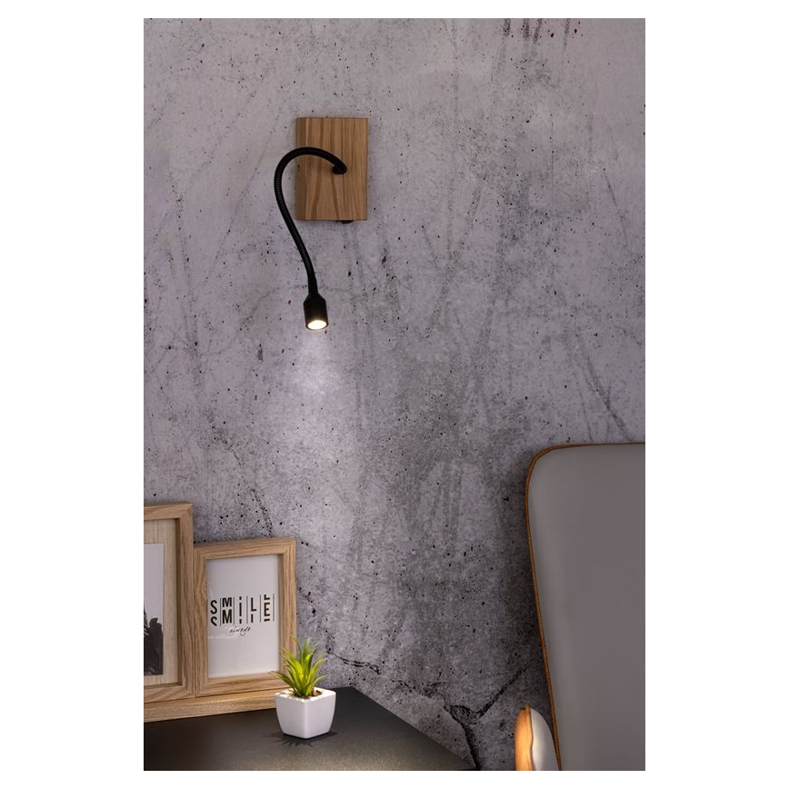 Seinävalaisin LECTOR LED/2,5W/230V tammi – FSC sertifioitu