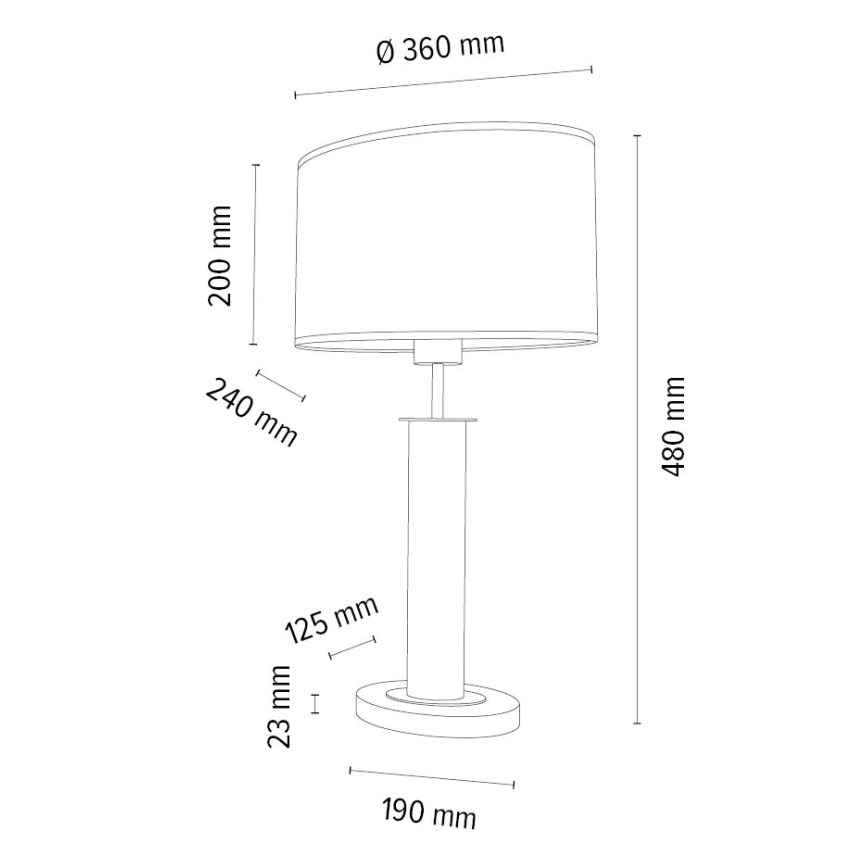 Pöytävalaisin MERCEDES 1xE27/40W/230V 46 cm ruskea/tammi – FSC sertifioitu