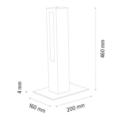 Himmennettävä LED-pöytävalaisin LEON LED/9W/230V tammi – FSC sertifioitu