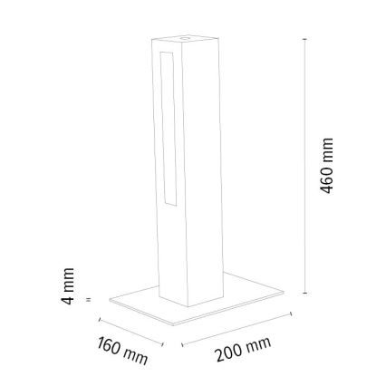 Himmennettävä LED-pöytävalaisin LEON LED/9W/230V tammi – FSC sertifioitu