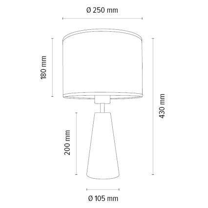 Pöytävalaisin MERCEDES 1xE27/40W/230V halkaisija 43 cm ruskea/tammi – FSC sertifioitu