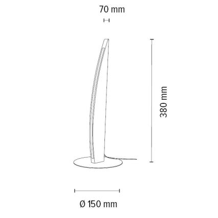 Himmennettävä LED-pöytävalaisin DUBAI LED/4W/230V tammi – FSC sertifioitu
