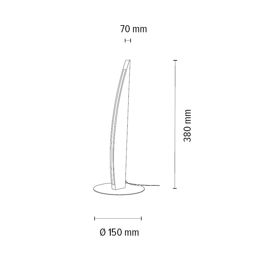 Himmennettävä LED-pöytävalaisin DUBAI LED/4W/230V tammi – FSC sertifioitu