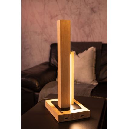 Himmennettävä LED-pöytävalaisin SOHO BLACK LED/10W/230V 45 cm tammi – FSC sertifioitu
