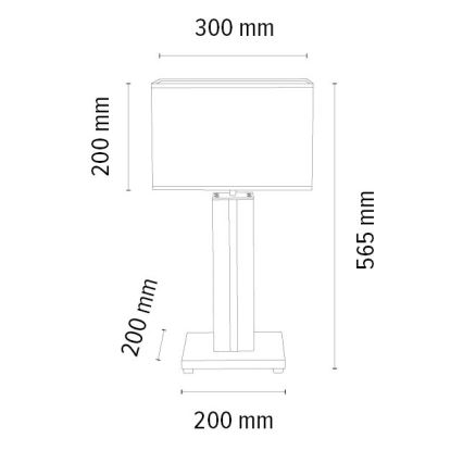 Himmennettävä LED-pöytävalaisin FLAME 1xE27/40W+ LED/4,6W/230V 56,5 cm tammi – FSC sertifioitu