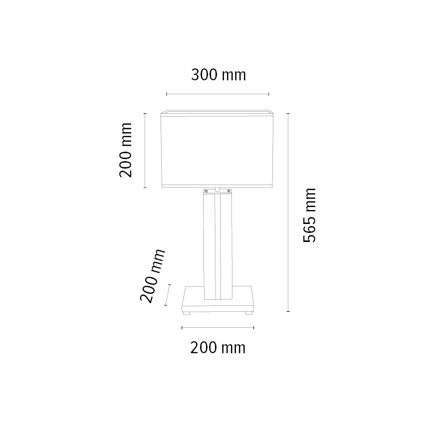 Himmennettävä LED-pöytävalaisin FLAME 1xE27/40W+ LED/4,6W/230V 56,5 cm tammi – FSC sertifioitu