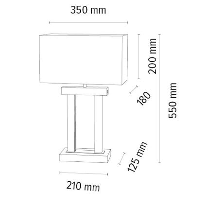Himmennettävä LED-pöytävalaisin HAKON 1xE27/40W+ 2xLED/7,5W/230V 55 cm tammi – FSC sertifioitu