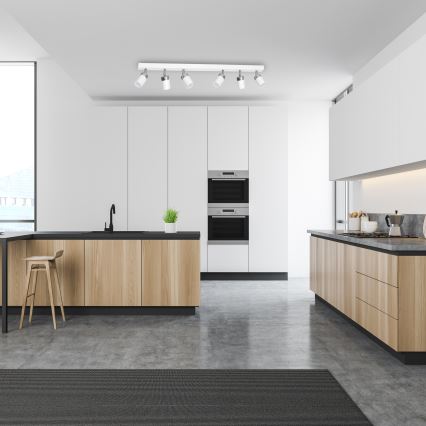 Spottivalaisin JOKER 6xGU10/25W/230V valkoinen/kiiltävä kromi