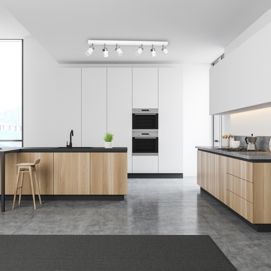 Spottivalaisin JOKER 6xGU10/25W/230V valkoinen/kiiltävä kromi