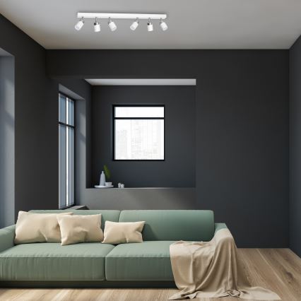 Spottivalaisin JOKER 6xGU10/25W/230V valkoinen/kiiltävä kromi