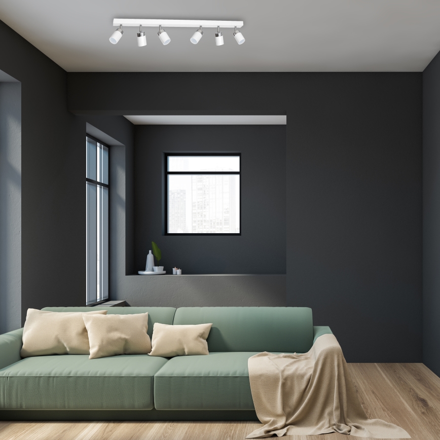 Spottivalaisin JOKER 6xGU10/25W/230V valkoinen/kiiltävä kromi