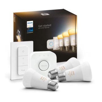 Starter kit Philips Hue White Ambiance 3xE27/11W 2200-6500K + laite yhdistämistä varten ja kauko-ohjaus