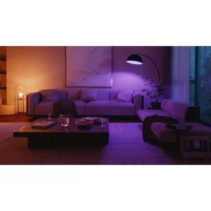 Philips Hue WHITE AND COLOR AMBIANCE -peruspaketti 2xE27/8,1W 1000-20000K + liitäntälaite