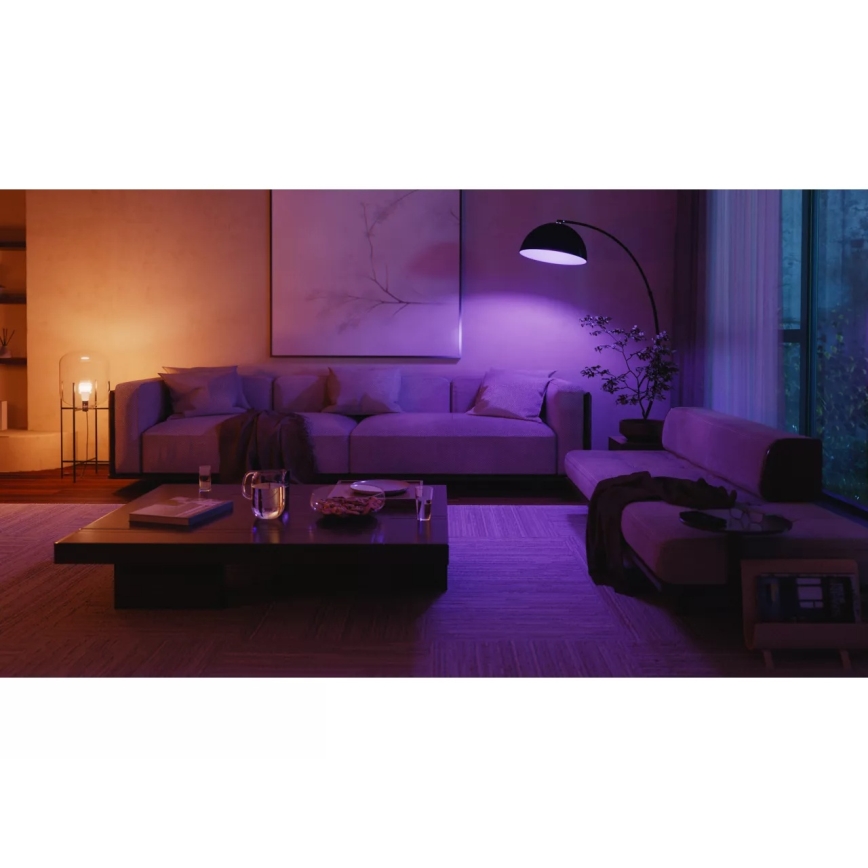 Philips Hue WHITE AND COLOR AMBIANCE -peruspaketti 2xE27/8,1W 1000-20000K + liitäntälaite