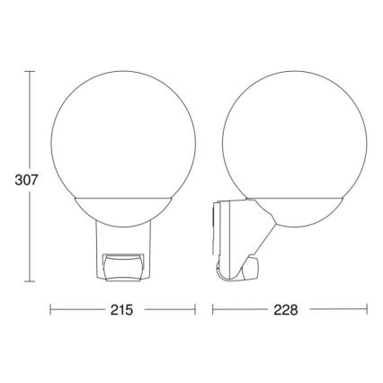 STEINEL 005917 - Ulkoseinävalaisin anturilla L585S 1xE27/60W valkoinen IP44