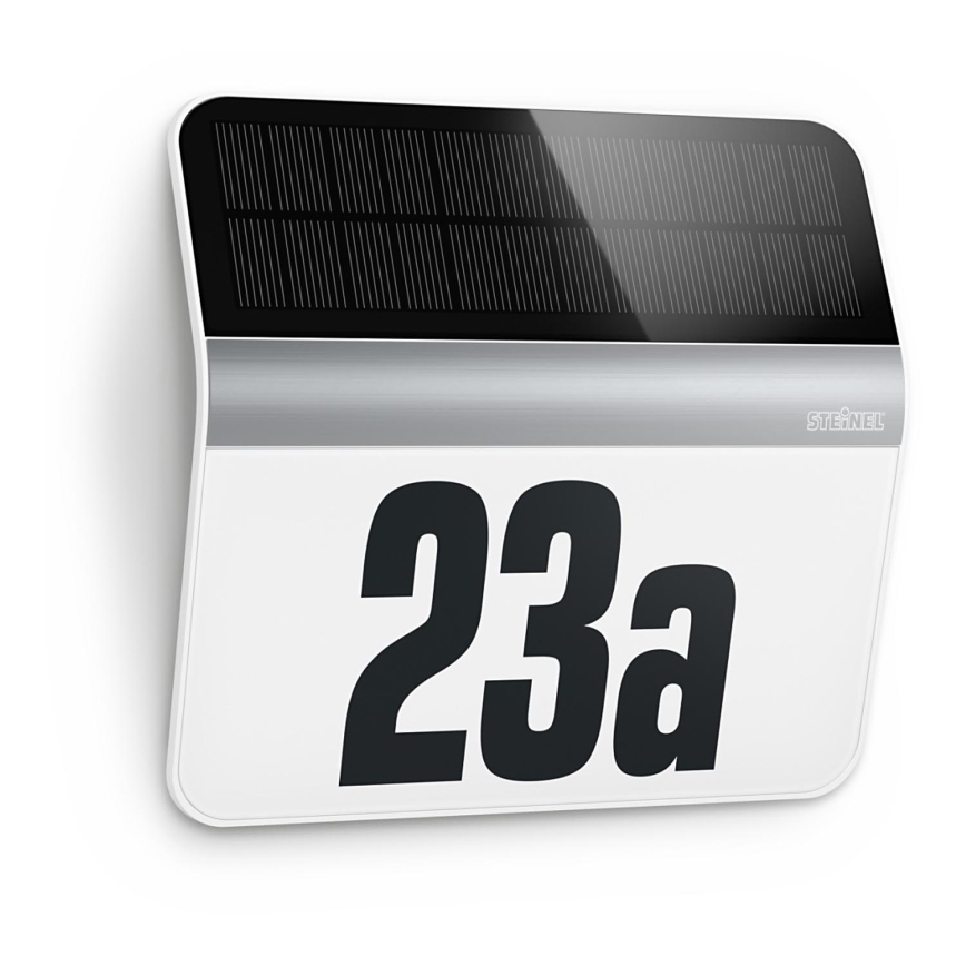 STEINEL 007140 - LED-aurinkokennonumero XSolar LH-N LED/0,03W ruostumaton IP44 2500 mAh