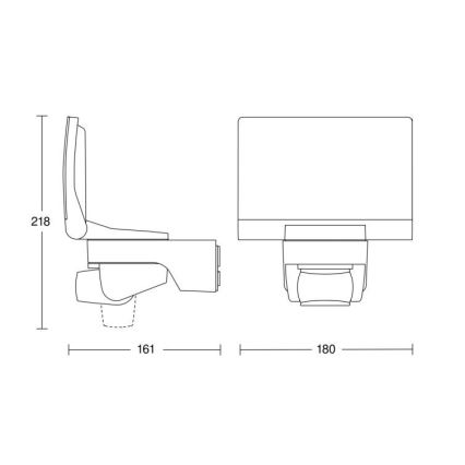 STEINEL 033088 - LED-valonheitin anturilla XLED home 2 LED/14W/230V IP44