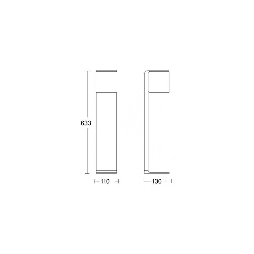 Steinel 055479 - LED-ulkovalaisin anturilla CUBO LED/9,5W/230V IP44 antrasiitti