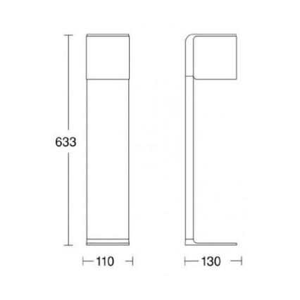 Steinel 055486 - LED-ulkolamppu anturilla CUBO LED/9,5W/230V IP44 hopea