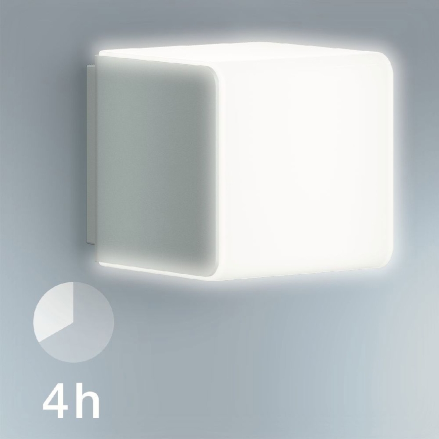 Steinel 055509 - LED-ulkovalaisin anturilla L 830 LED/9,5W/230V IP44 hopea