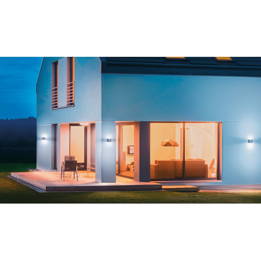 Steinel 055509 - LED-ulkovalaisin anturilla L 830 LED/9,5W/230V IP44 hopea