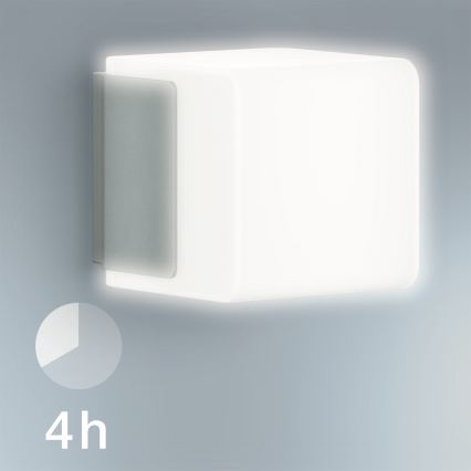 Steinel 055523 - LED-ulkovalaisin anturilla L 835 LED/9,5W/230V IP44 hopea