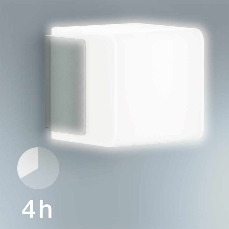 Steinel 055523 - LED-ulkovalaisin anturilla L 835 LED/9,5W/230V IP44 hopea