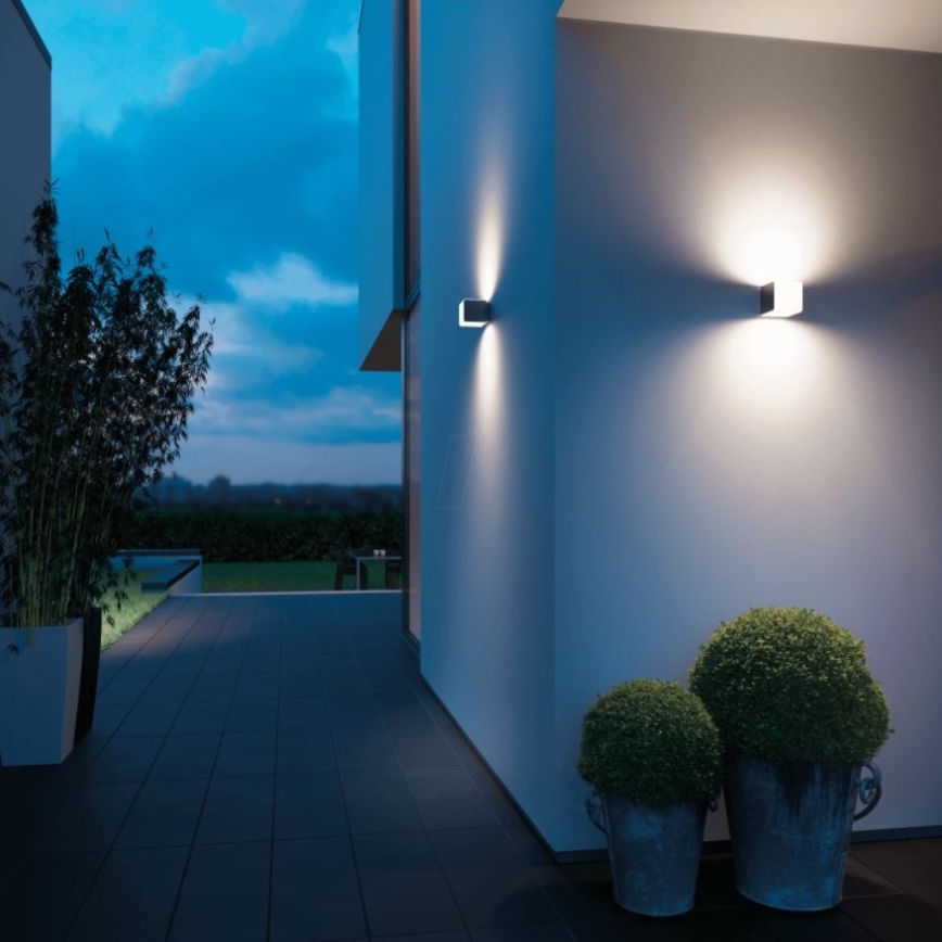 Steinel 055523 - LED-ulkovalaisin anturilla L 835 LED/9,5W/230V IP44 hopea