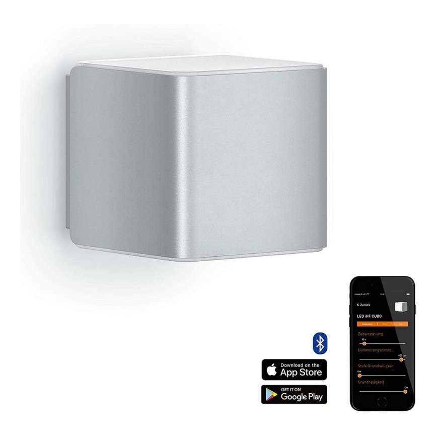 Steinel 055547 - LED-ulkovalaisin anturilla L 840 LED/9,5W/230V IP44 hopea