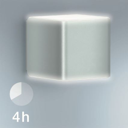 Steinel 055547 - LED-ulkovalaisin anturilla L 840 LED/9,5W/230V IP44 hopea