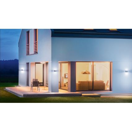 Steinel 055547 - LED-ulkovalaisin anturilla L 840 LED/9,5W/230V IP44 hopea