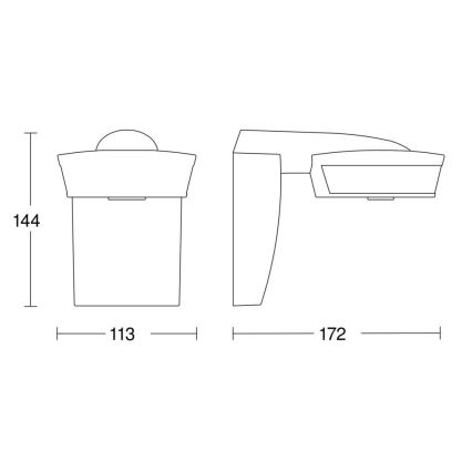 Steinel 056636 - Liiketunnistin SensIQ IP54 antrasiitti + kauko-ohjaus