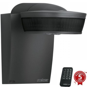 Steinel 056636 - Liiketunnistin SensIQ IP54 antrasiitti + kauko-ohjaus