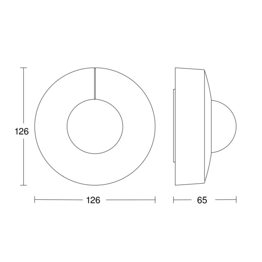 Steinel 057251 - Liiketunnistin IS 3360 DALI-2 IP54 pyöreä valkoinen