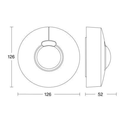 Steinel 057329 - Liiketunnistin HF 3360 DALI-2 IP54 pyöreä valkoinen