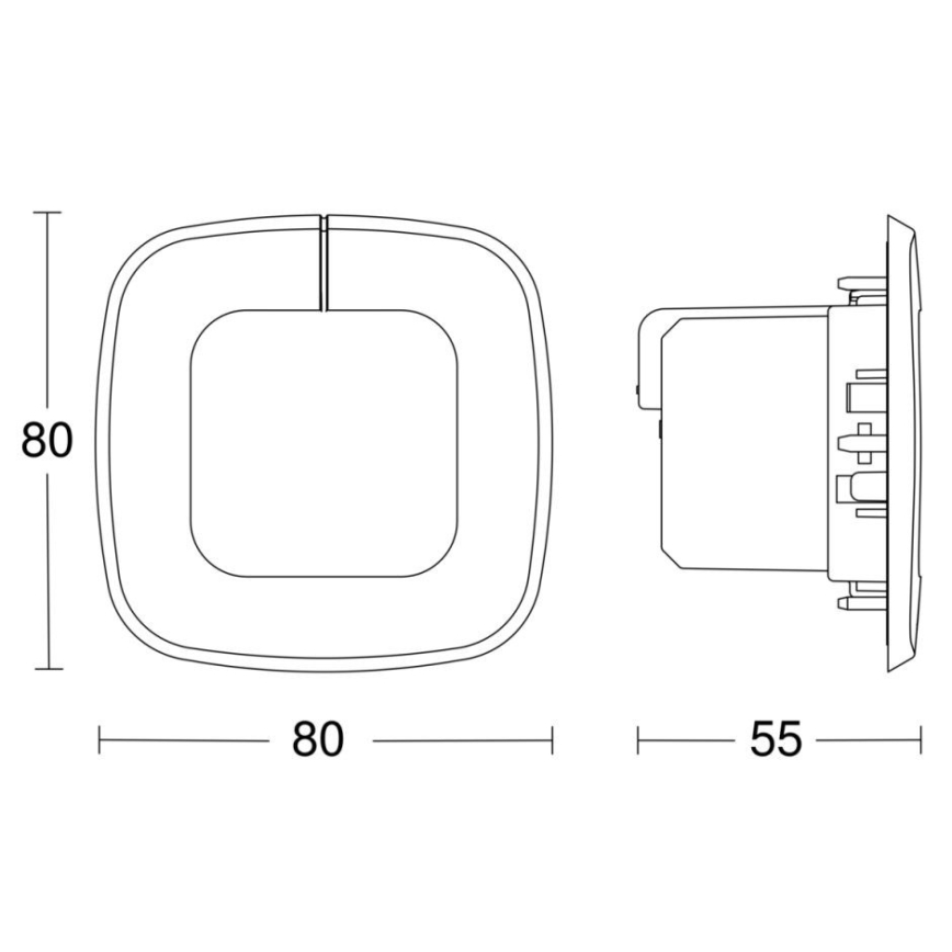 Steinel 057510 - Läsnäolotunnistin IR Quattro SLIM XS 4m DALI-2 valkoinen