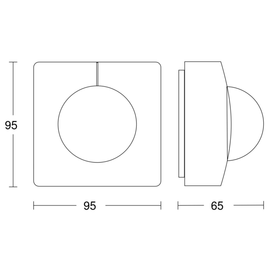 Steinel 058135 - Liiketunnistin IS 3180 V3 KNX IP54 neliö valkoinen
