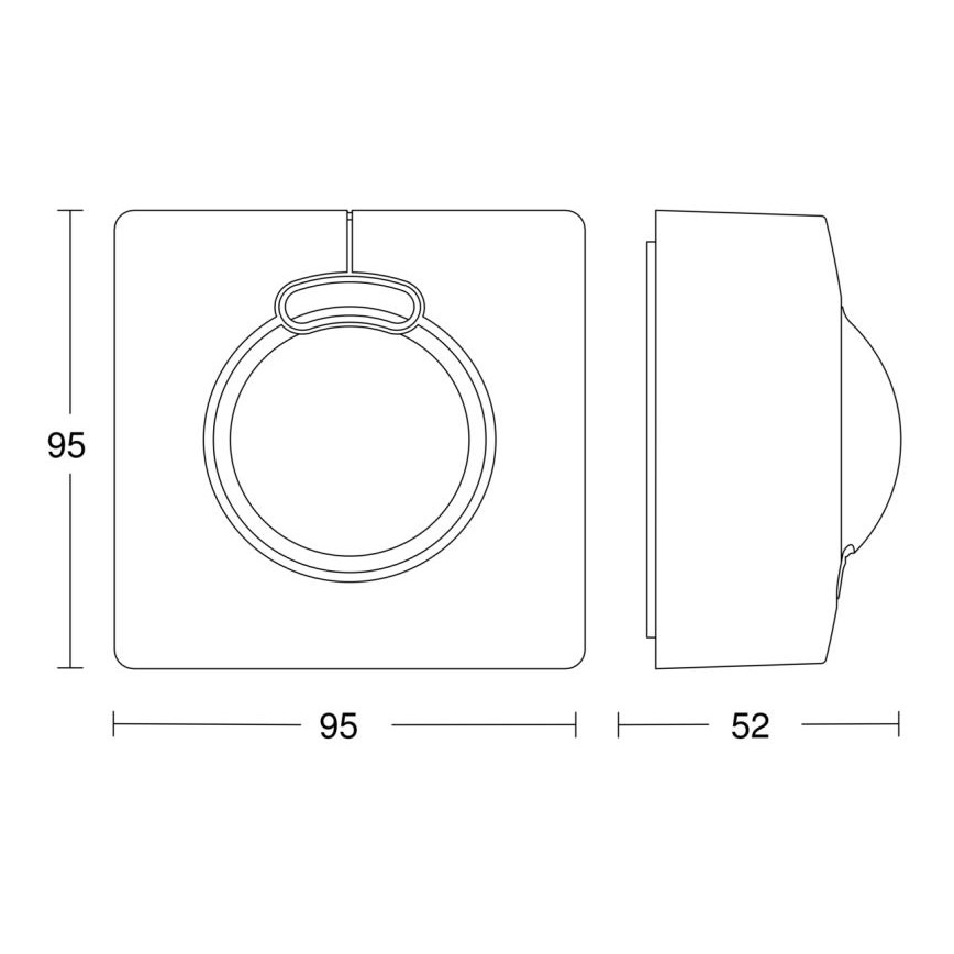 Steinel 058210 - Liiketunnistin HF 3360 V3 KNX IP54 neliö valkoinen