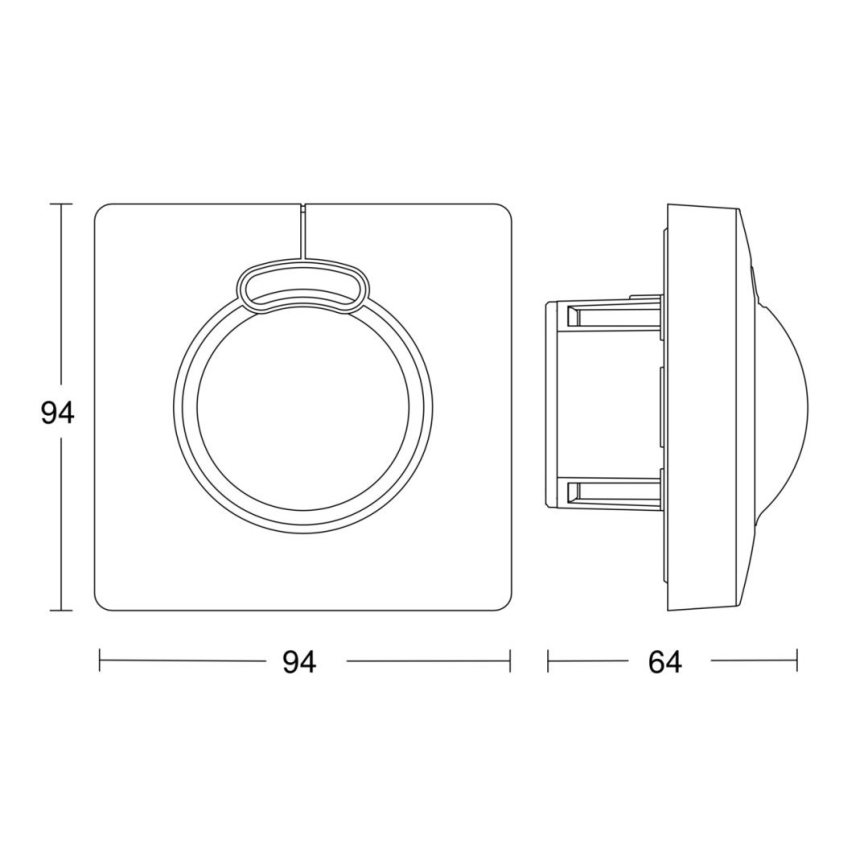 Steinel 058227 - Liiketunnistin HF 3360 V3 KNX neliö valkoinen