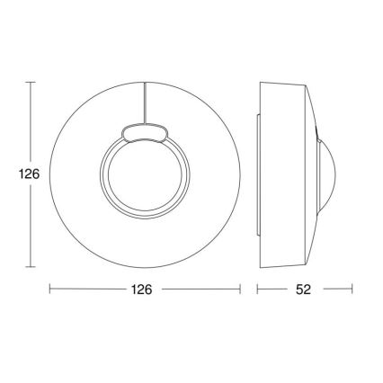 Steinel 058234 - Liiketunnistin HF 3360 V3 KNX IP54 pyöreä valkoinen