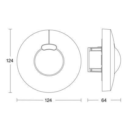 Steinel 058241 - Liiketunnistin HF 3360 V3 KNX pyöreä valkoinen