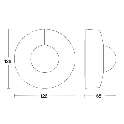Steinel 058272 - Liiketunnistin IS 345 V3 KNX IP54 pyöreä valkoinen