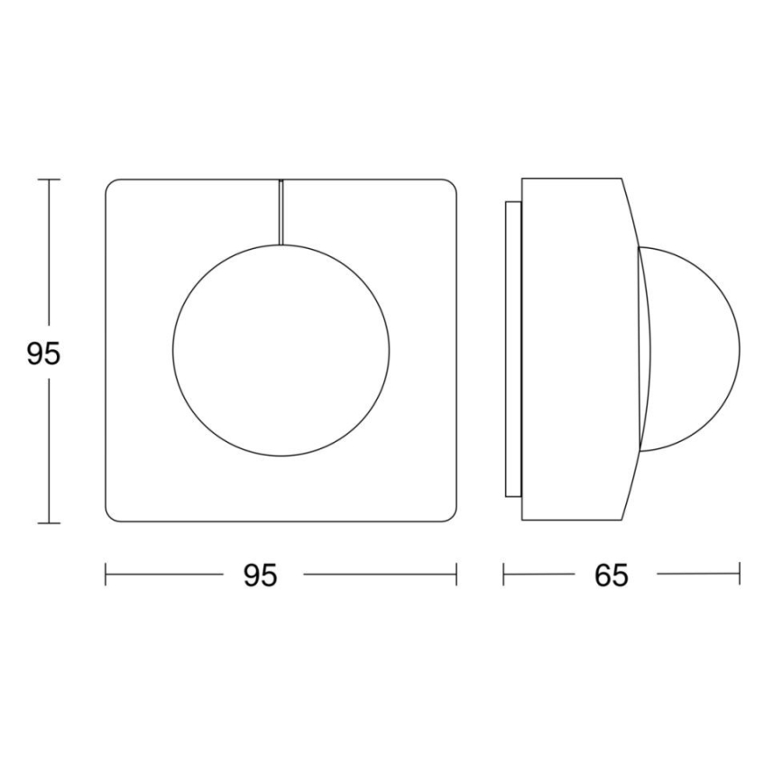 Steinel 058296 - Liiketunnistin IS 345 MX Highbay V3 KNX IP54 neliö valkoinen