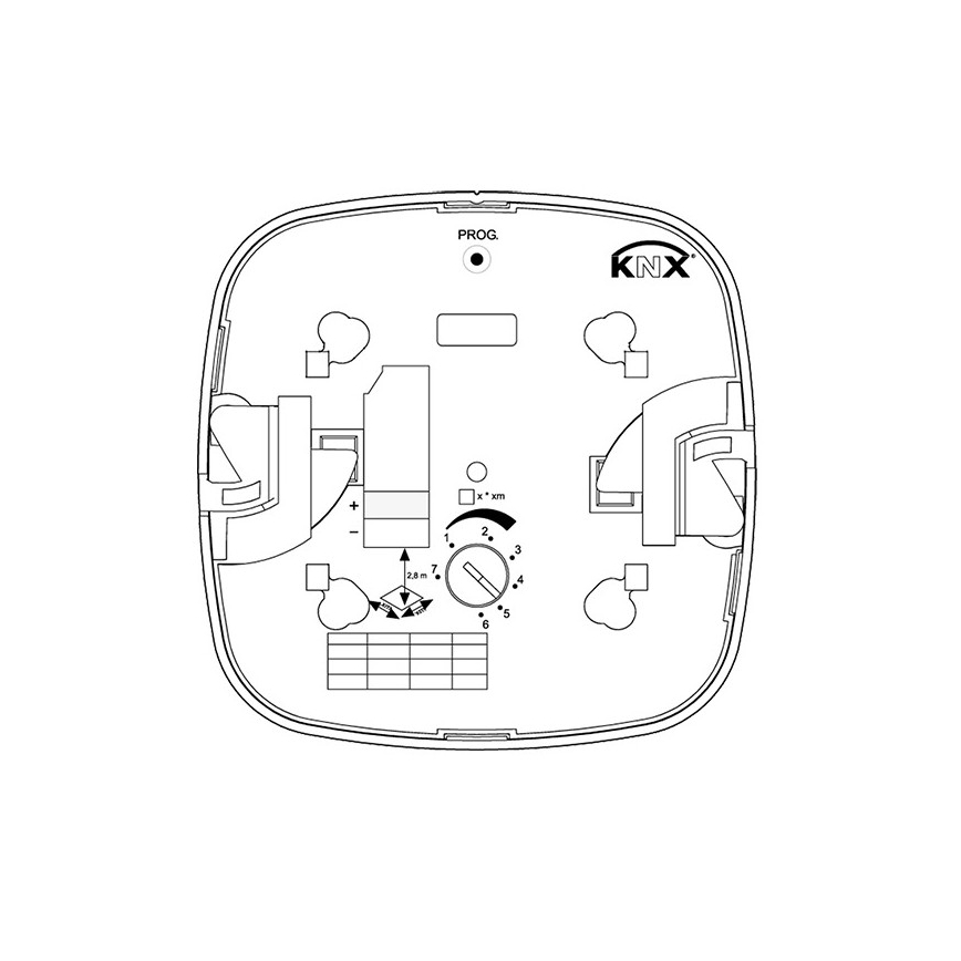 Steinel 058470 - Läsnäolotunnistin IR Quattro HD 24m KNX valkoinen