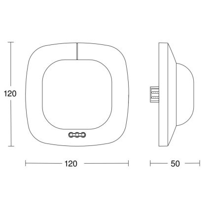 Steinel 058470 - Läsnäolotunnistin IR Quattro HD 24m KNX valkoinen