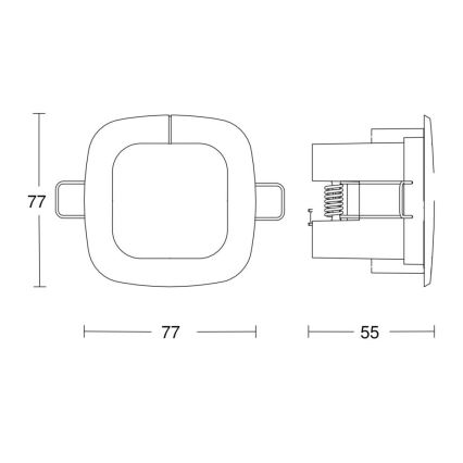 Steinel 058494 - Läsnäolotunnistin IR Quattro SLIM 4m V3 KNX valkoinen