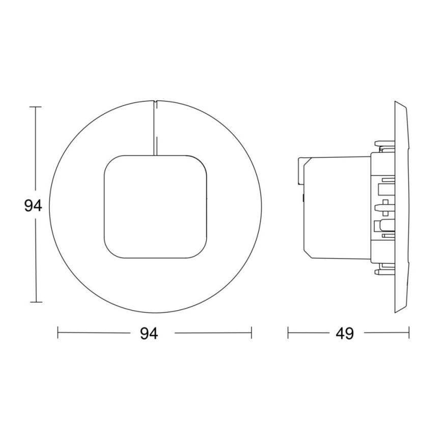 Steinel 058517 - Läsnäolotunnistin IR Quattro SLIM XS 4m V3 KNX valkoinen