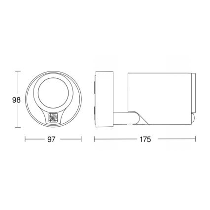 STEINEL 058630 - LED-ulkovalaisin anturilla SPOT ONE 1xGU10 / 7W / 230V IP44