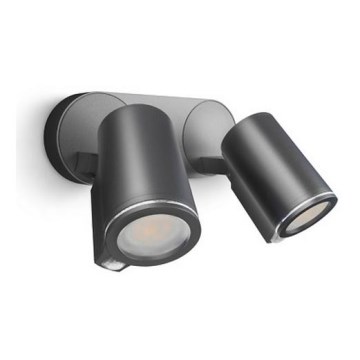 Steinel 058647 - Ulkovalo anturilla SPOT DUO 2xGU10/7,5W/230V IP44